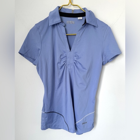 Annika Cutter & Buck Purple Blue Stretch Athletic Golf Polo Shirt Women’s Small - Picture 1 of 7